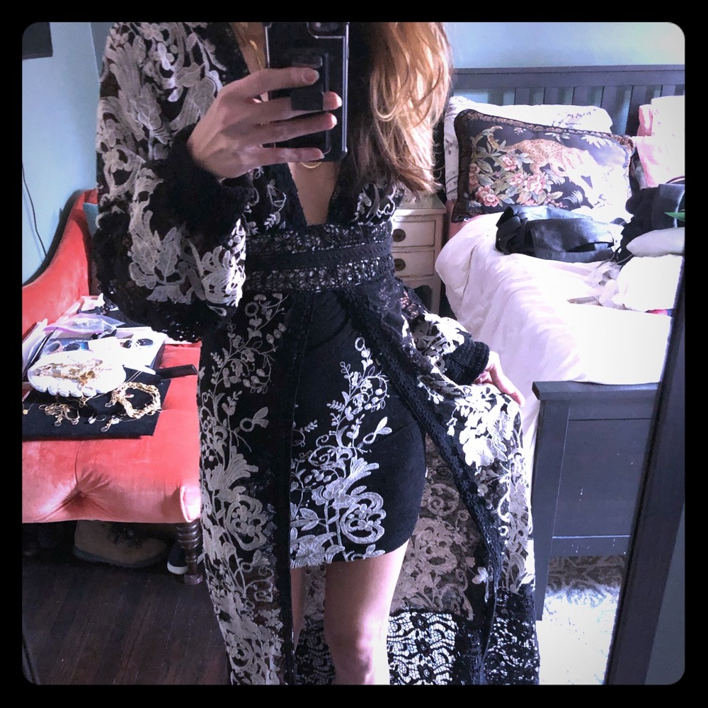 Sky Brand Black and white floral dress